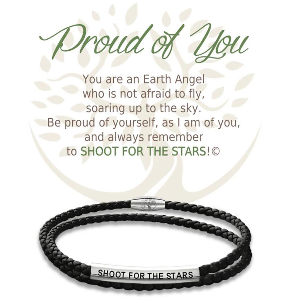 Earth Angel  Proud of You Champagne Leather Bracelet