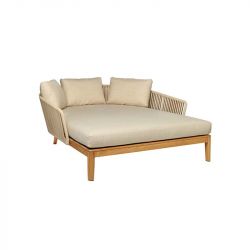 Bain de soleil 2 personnes TRIBU Mood - Daybed haut de gamme teck