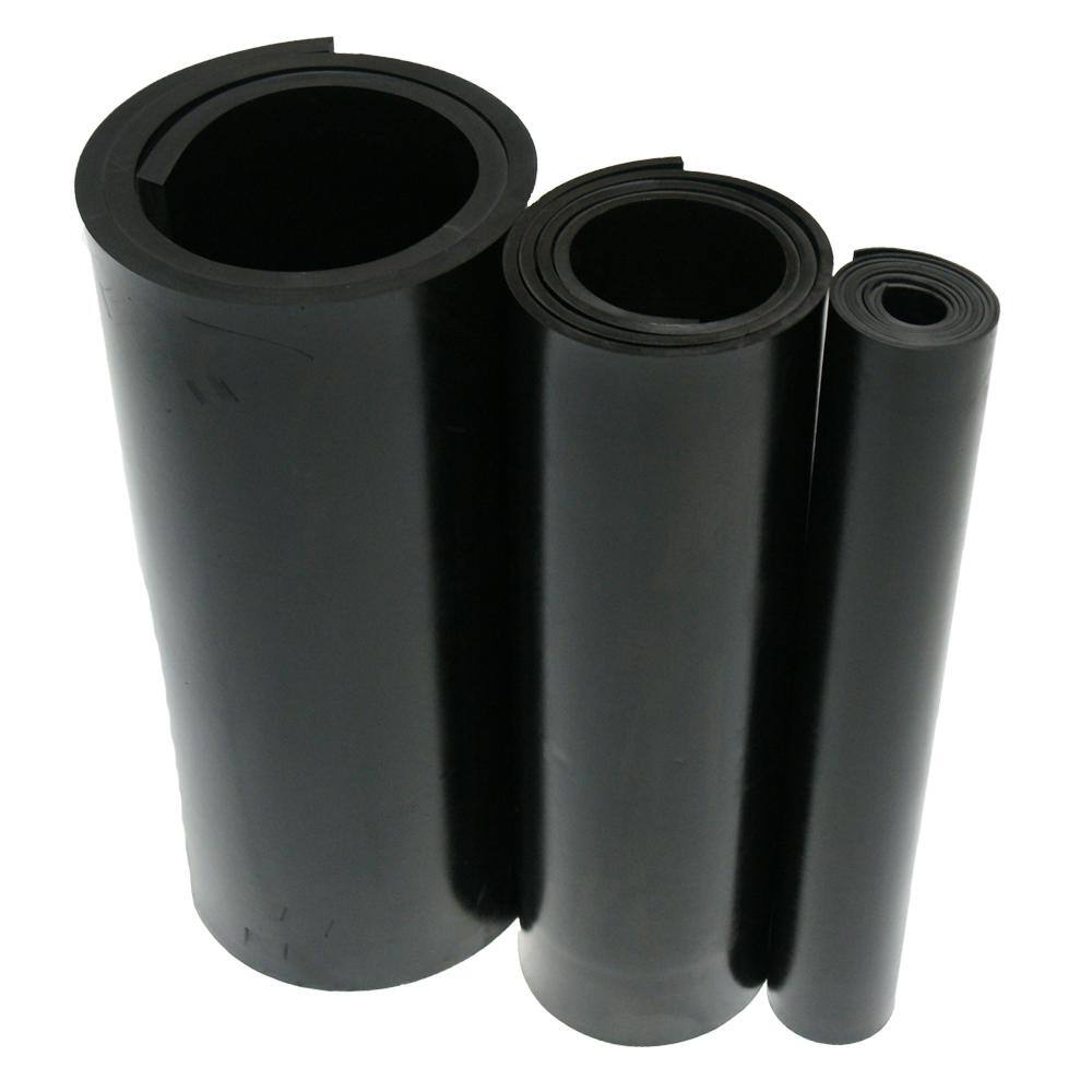 Rubber-Cal 0.032 in. T x 36 in. W x 300 in. L Neoprene Sheet 80A Durometer Smooth Finish No Backing in Black 30-008-032-036-300