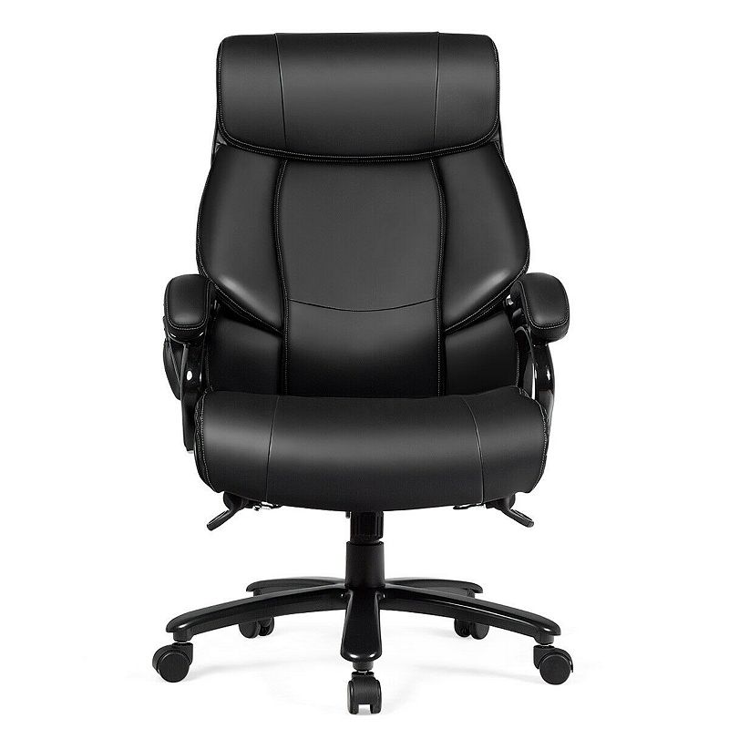 Big and Tall 400lb PU Leather Massage Office Chair-Black