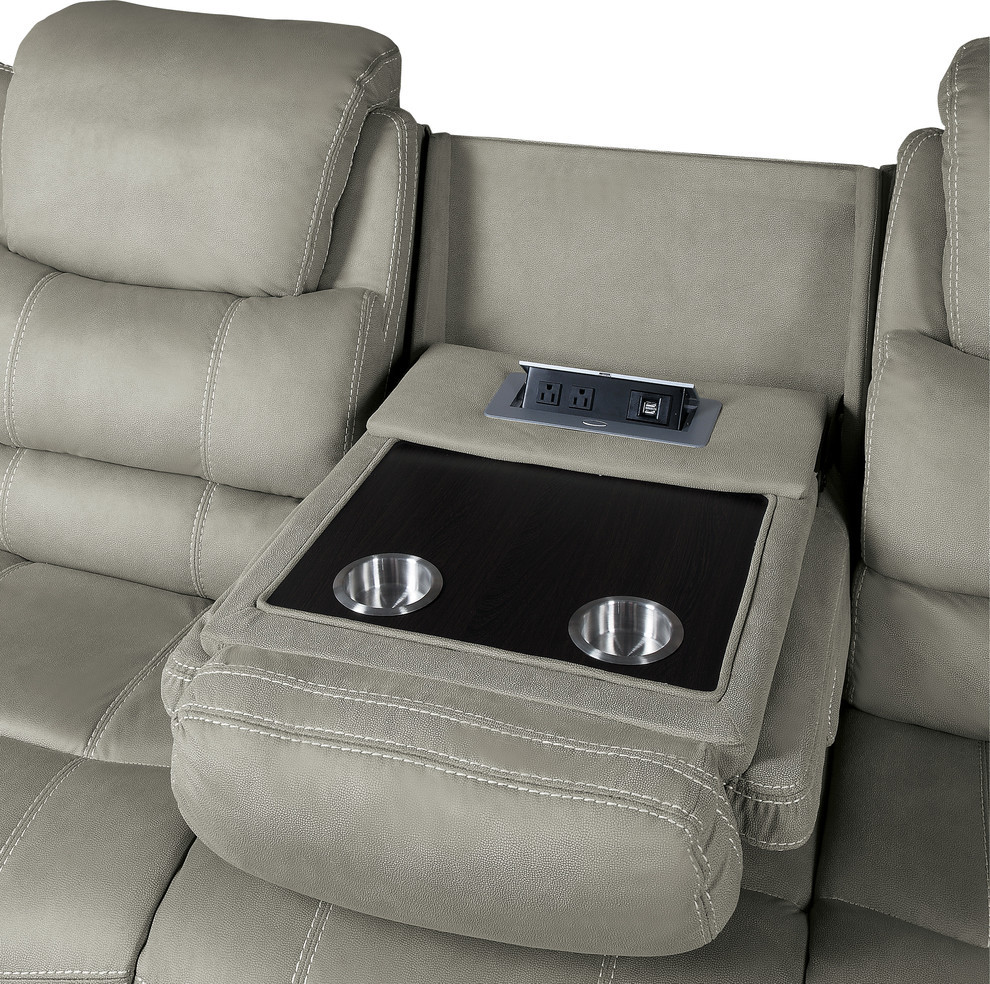 Prose Double Reclining Sofa   Transitional   Sofas   by Lexicon Home  Houzz