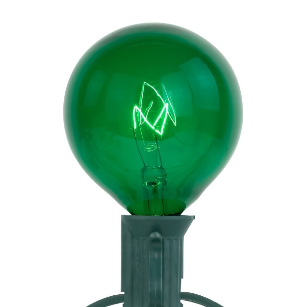 Northlight 10 count Green G50 Globe Christmas Patio Lights 9ft Green Wire