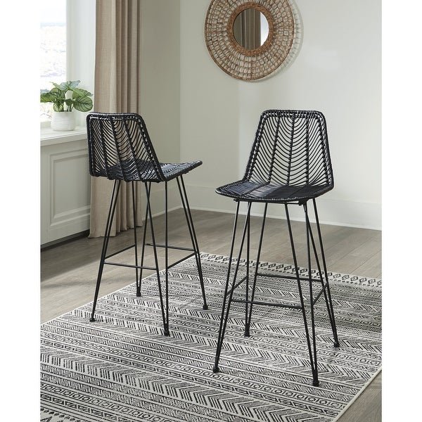 Signature Design by Ashley Angentree Upholstered Bar Stool (Set of 2)