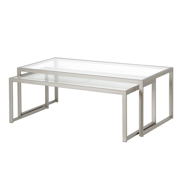 Silver Orchid Goetz Blackened Bronze Nested Coffee Table