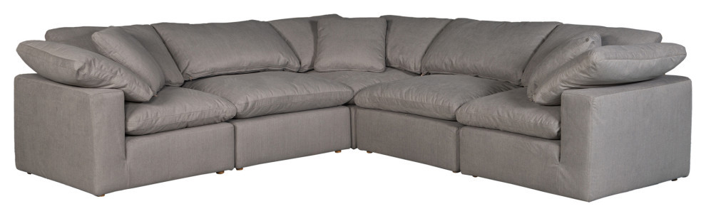 Clay Classic L Modular Sectional Nubuck Leather   Transitional   Sectional Sofas   by Moe  x27s Home Collection  Houzz