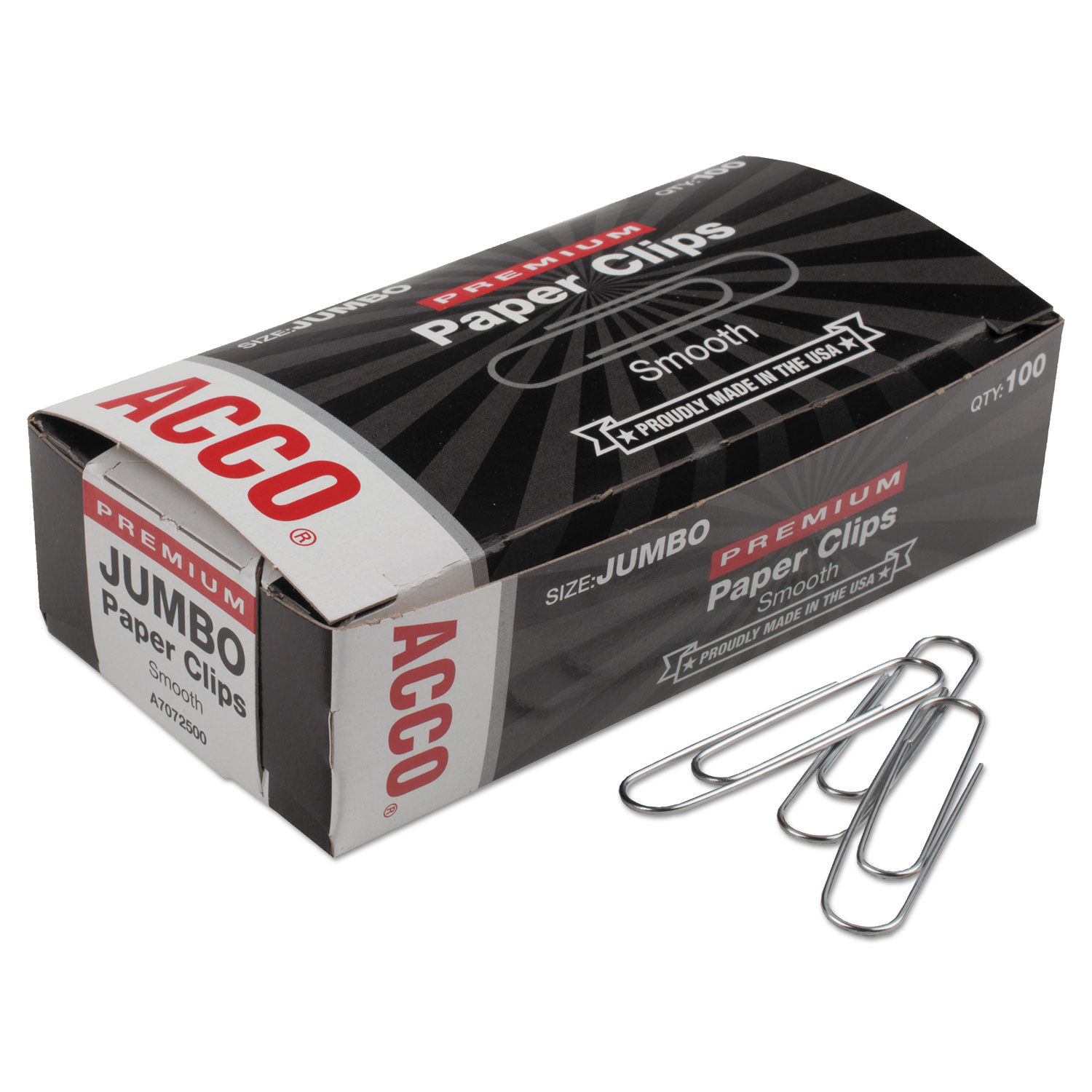 Premium Heavy-Gauge Wire Paper Clips by ACCO ACC72500