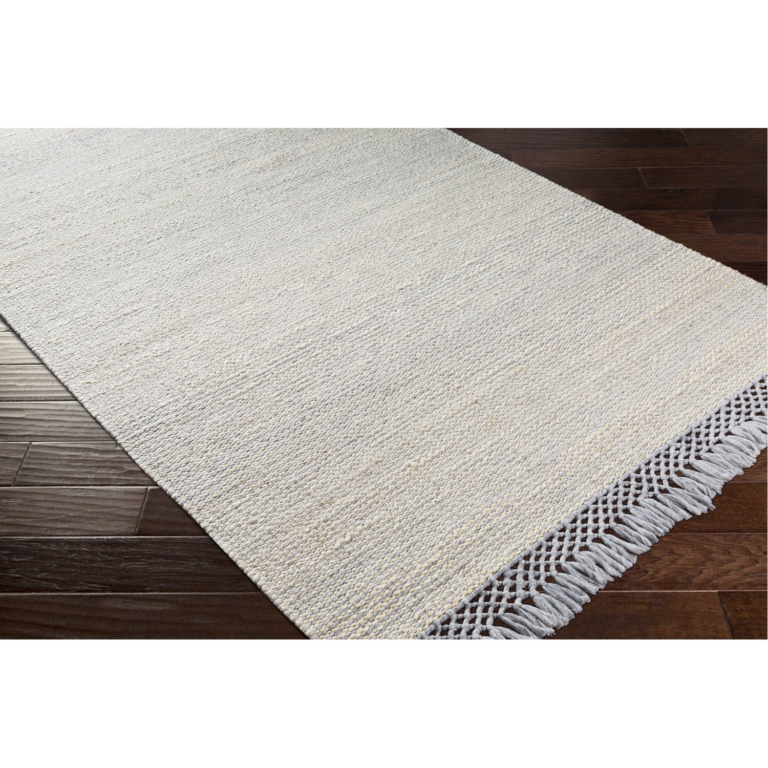 Southampton Hand Woven Rug in Medium Gray, Pale Blue, Cream