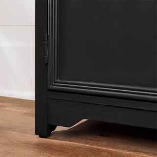 Home Decorators Collection Bradstone 4 Door Charcoal Black Storage Console JS-3421-B