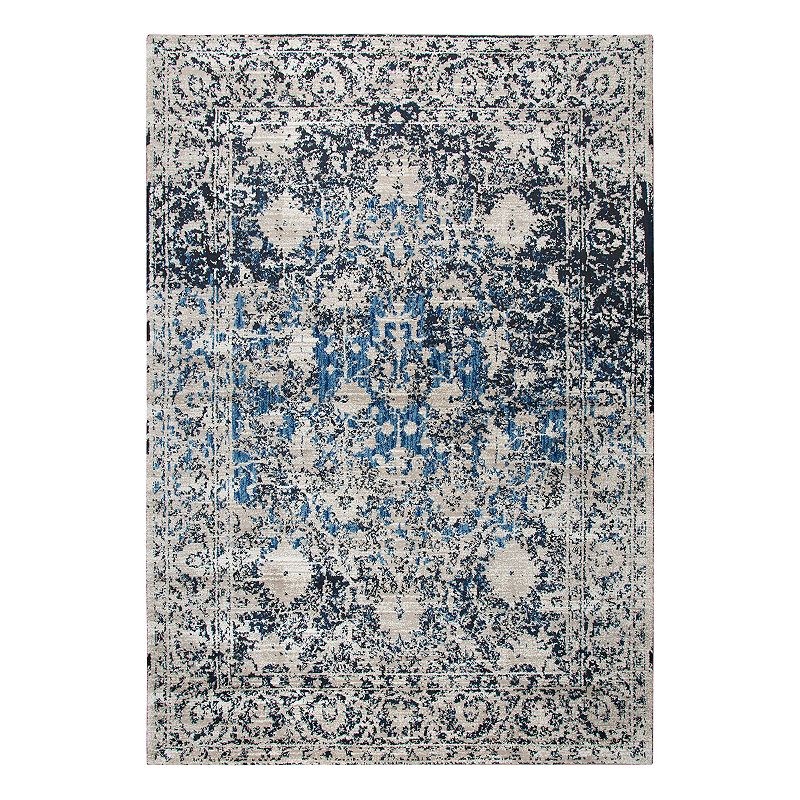 Rizzy Home Panache Transitional Distressed Ornate I Geometric Rug