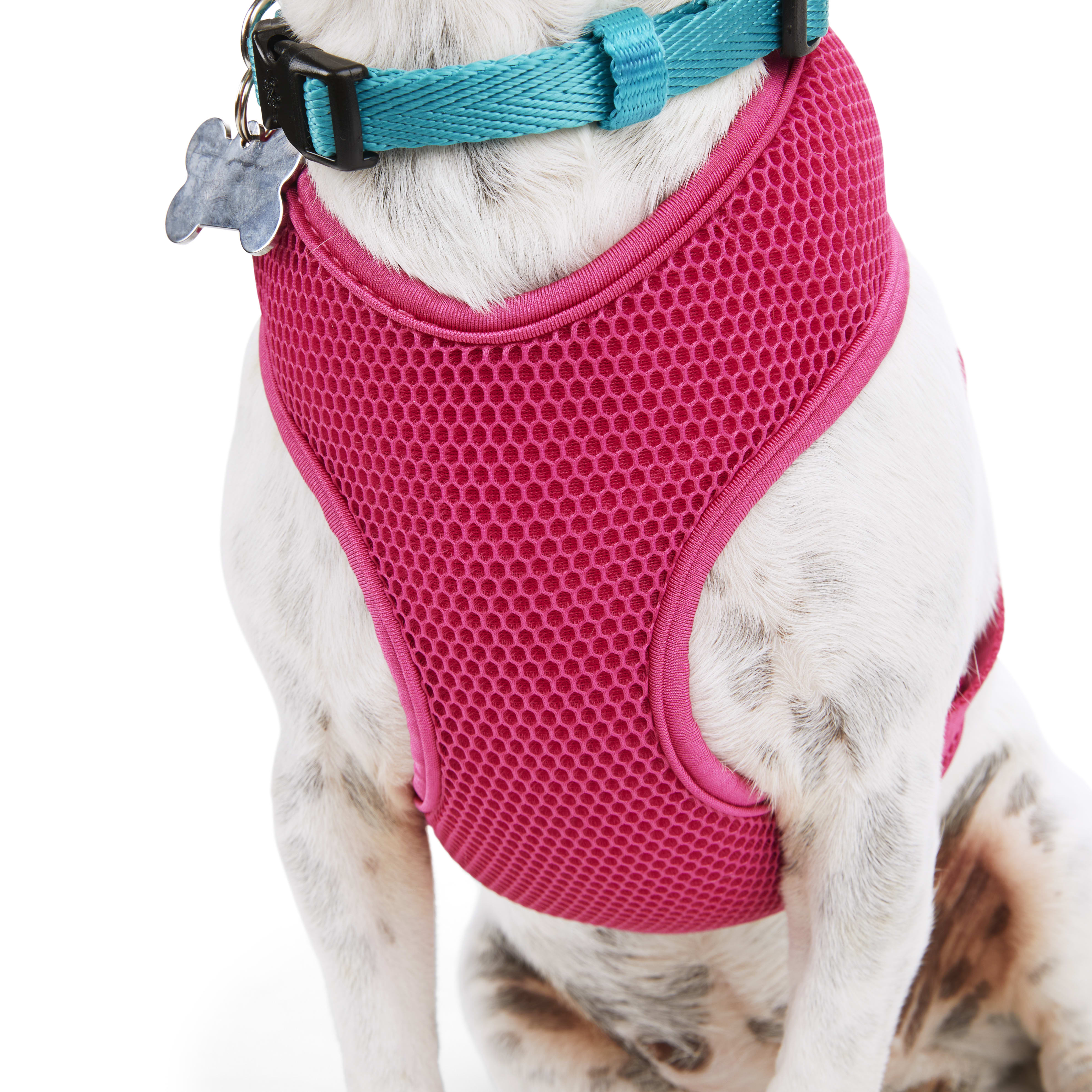 YOULY The Classic Hot Pink Mesh Dog Harness， X-Small