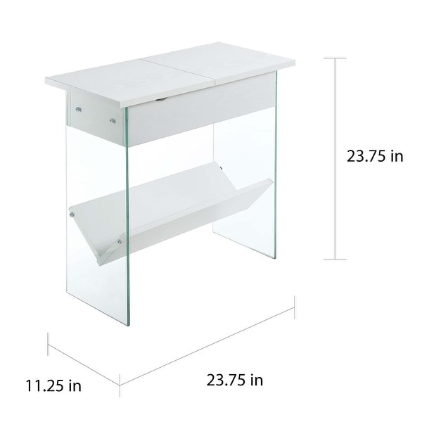 Porch and Den Urqhuart Flip Top End Table with Charging Station