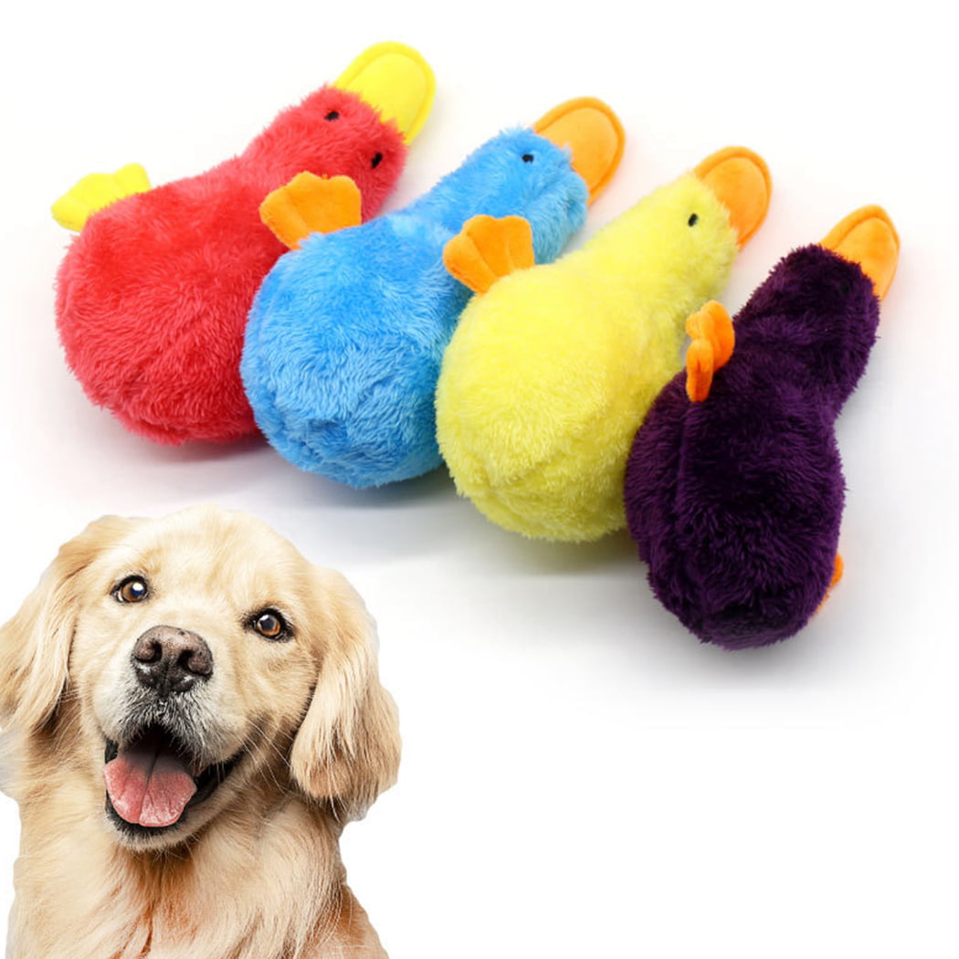 Dog Toy Plush Duck - Interactive Stuffing Soft Pet Playing Toy Puppy Squeaky Toy