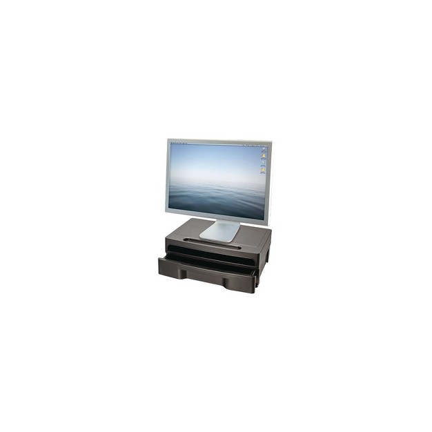 Officemate Monitor Stand With Drawer 13 1 8 X 9 7 8 X 5 Black 22502