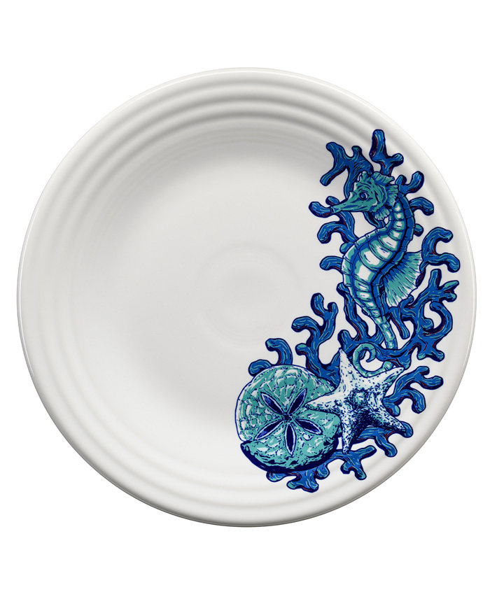 Fiesta Coastal Seahorse Luncheon Plate