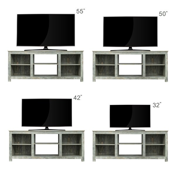 TV stand furniture with 4 storage compartments and 1 shelf cabinet