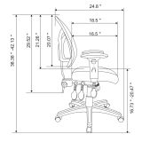 MFTC 200 Ergonomic Mesh Mid-Back Task Chair， Black， BIFMA Certified