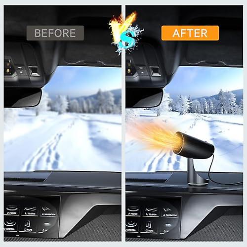 Car Defroster，Car Dryer | 2 in-1 Fast Heating or Cooling Fan， Portable Heater for Car with 360-Degre