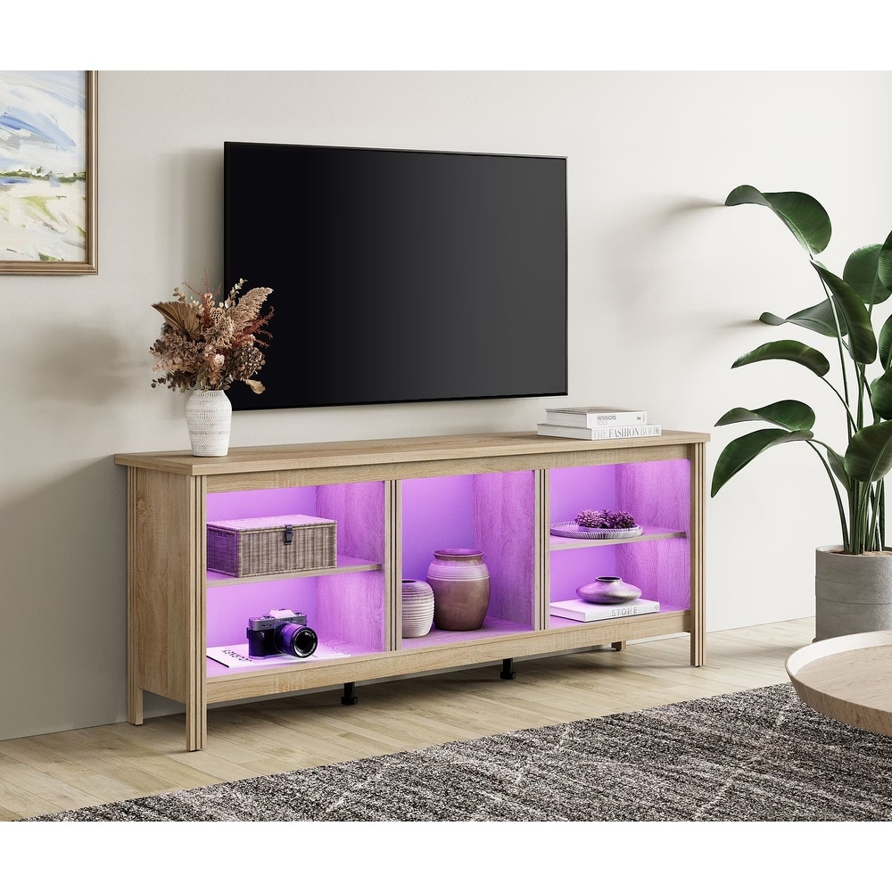 Classical 70 Inch TV Stand  TV Console Table for 75 Inch TV with LED