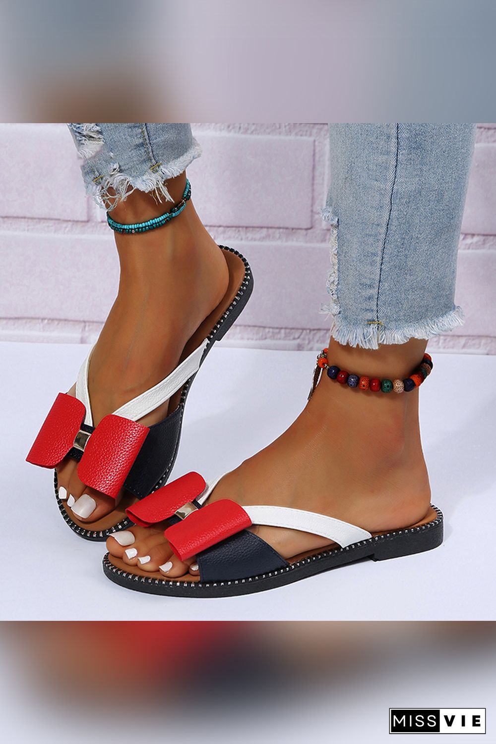 Summer Women Flip Flop Flat Sandals Wholesale