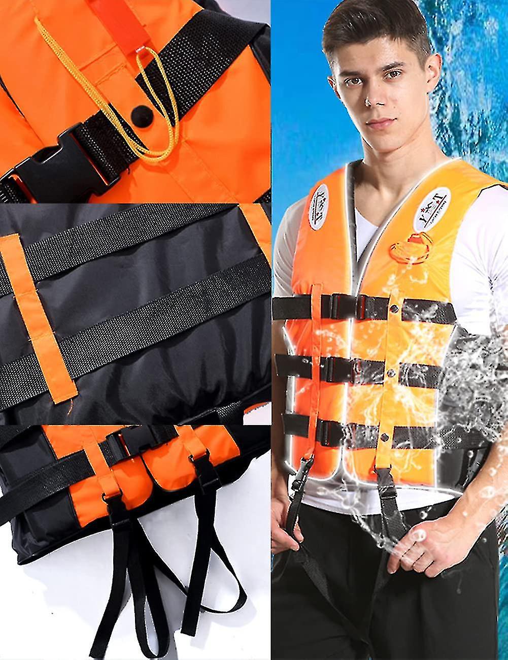 High Buoyancy Reflective Floating Vest Swimsuit With Adjustable Safety Straps， Outdoor Water Sports Vests For Boating