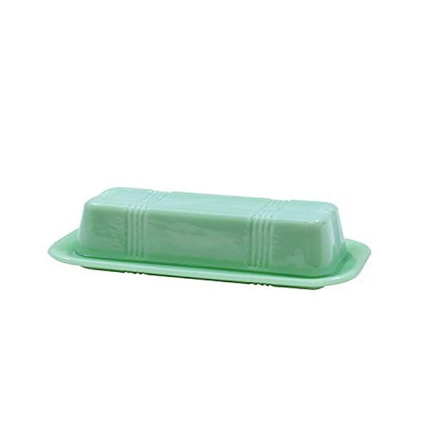 TableCraft Jadeite Glass Collection Butter Dish