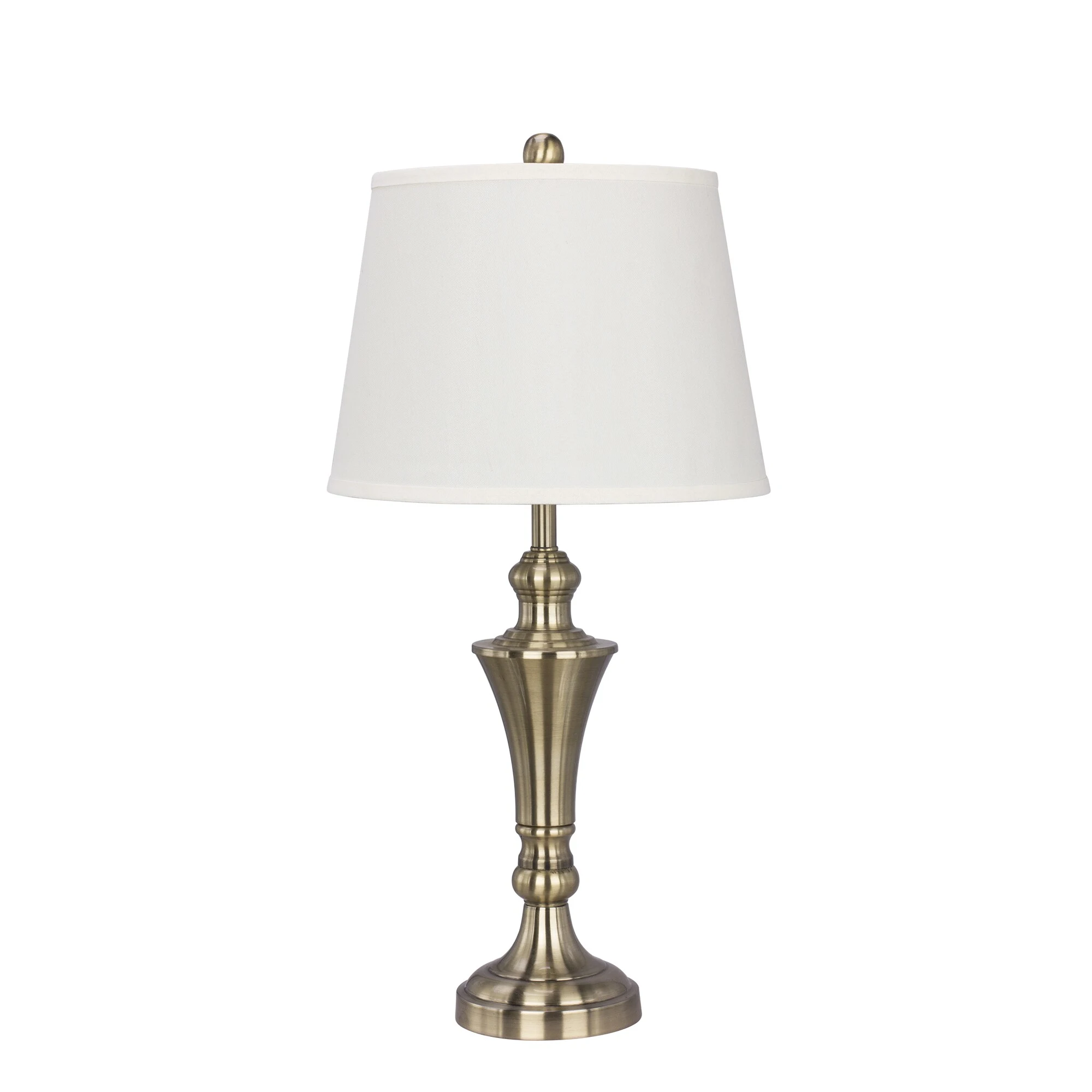 26 inch Metal Table Lamp with Antique Brass Finish