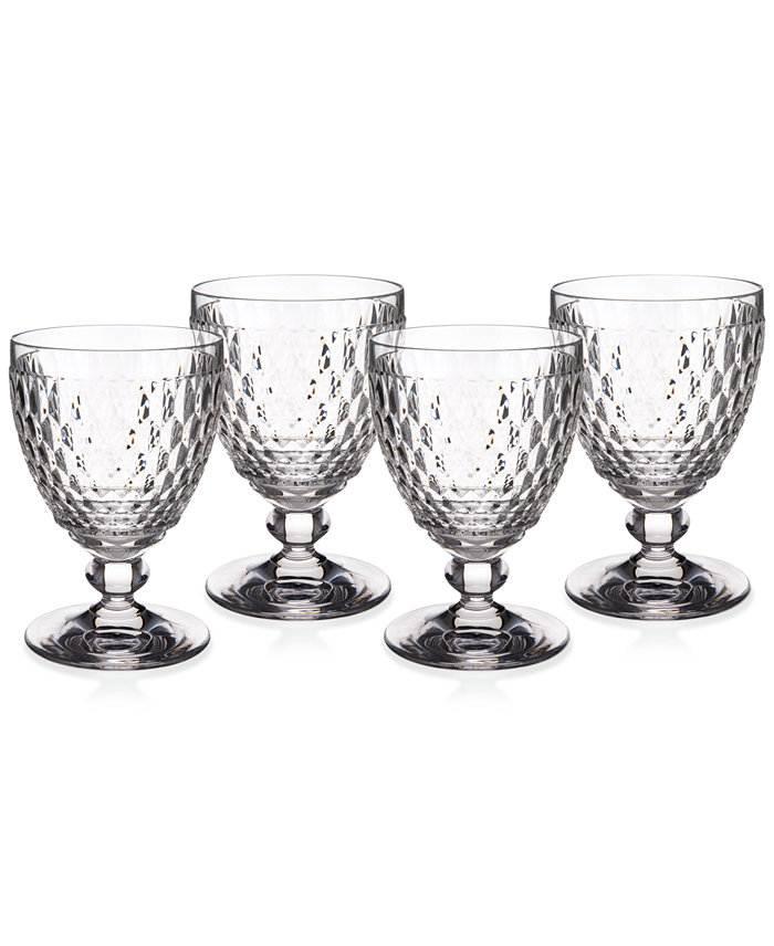 Villeroy and Boch 14 oz Boston Crystal Goblet Set of 4