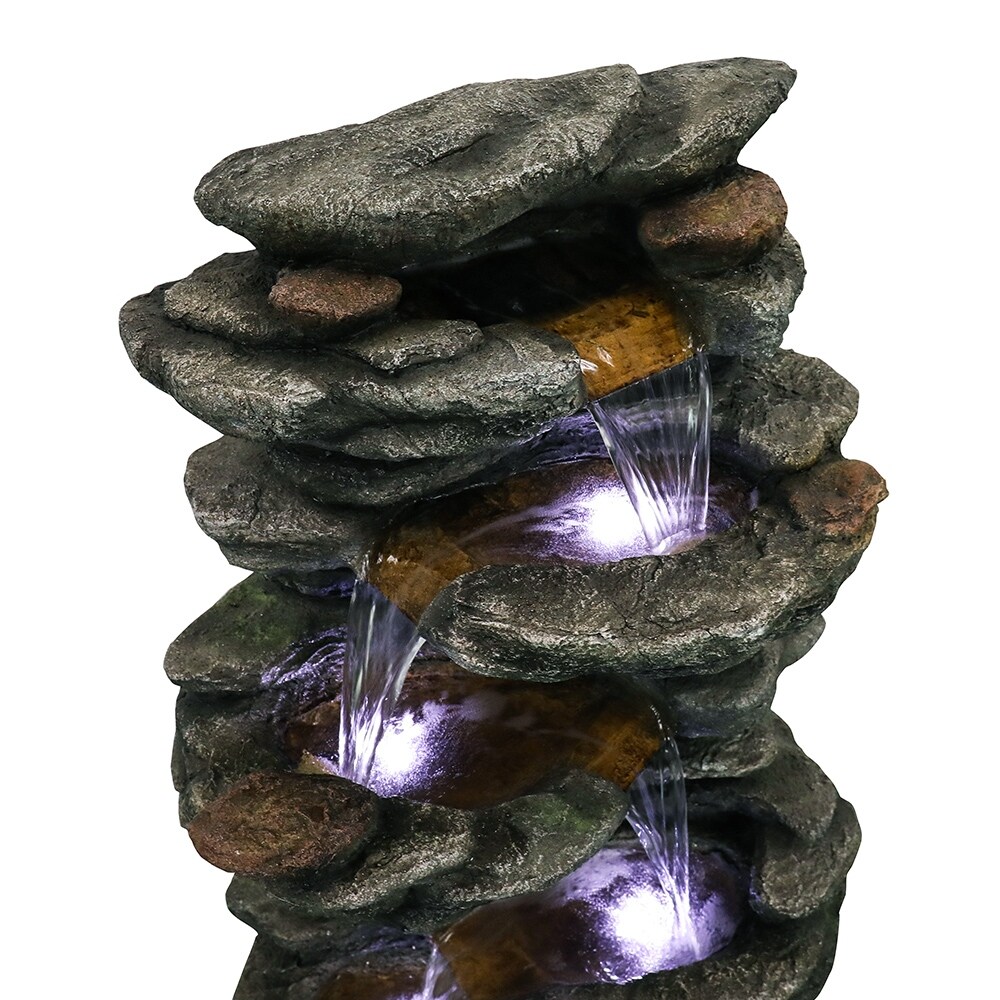 40 inch Cascading LED Waterfall Fountain