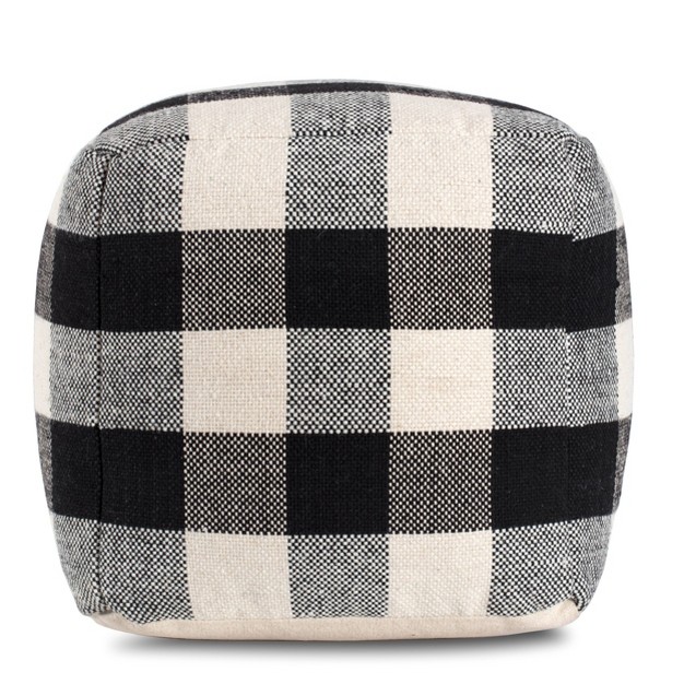 Chinese Checkers Pouf Black white Anji Mountain