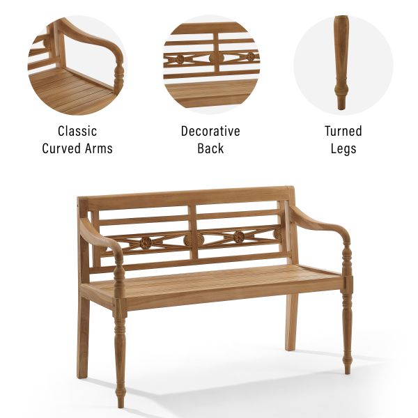 Anika Indoor/Outdoor Teak Bench