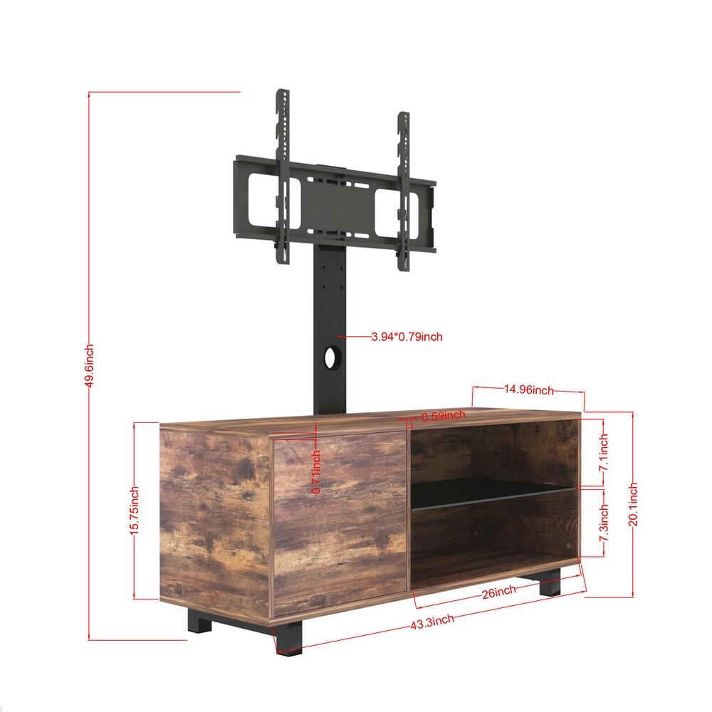 TV Stand  TV Console push to open Storage Cabinet for TV up to 65in