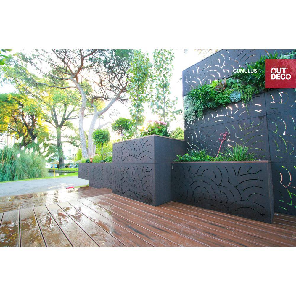 OUTDECO 516 in. x 24 in. x 48 in. Cumulus Modular Hardwood Composite Decorative Fence Panel USADSCM1