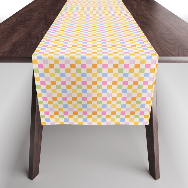 Iveta Abolina Eclectic Checker Check Cream Tablecloth Society6