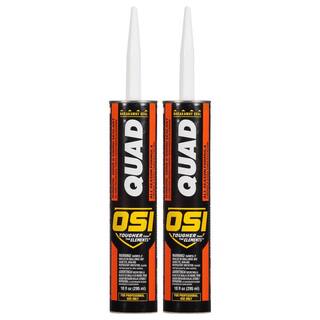 OSI Quad Advanced Formula 10 oz. Clear #000 Exterior Window Door and Siding Multi-Purpose Sealant (2-Pack) 2097583