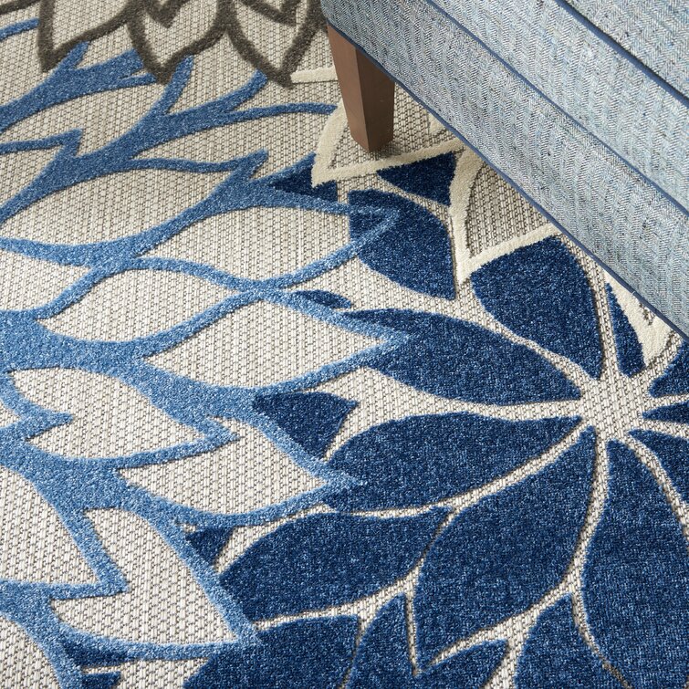 Rosario Navy/Ivory/Taupe Indoor/Outdoor Rug