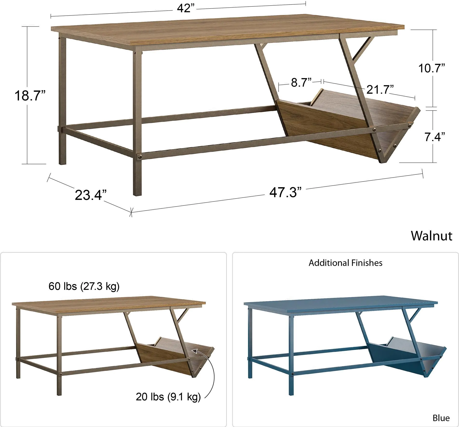 Camden Brown Coffee Table