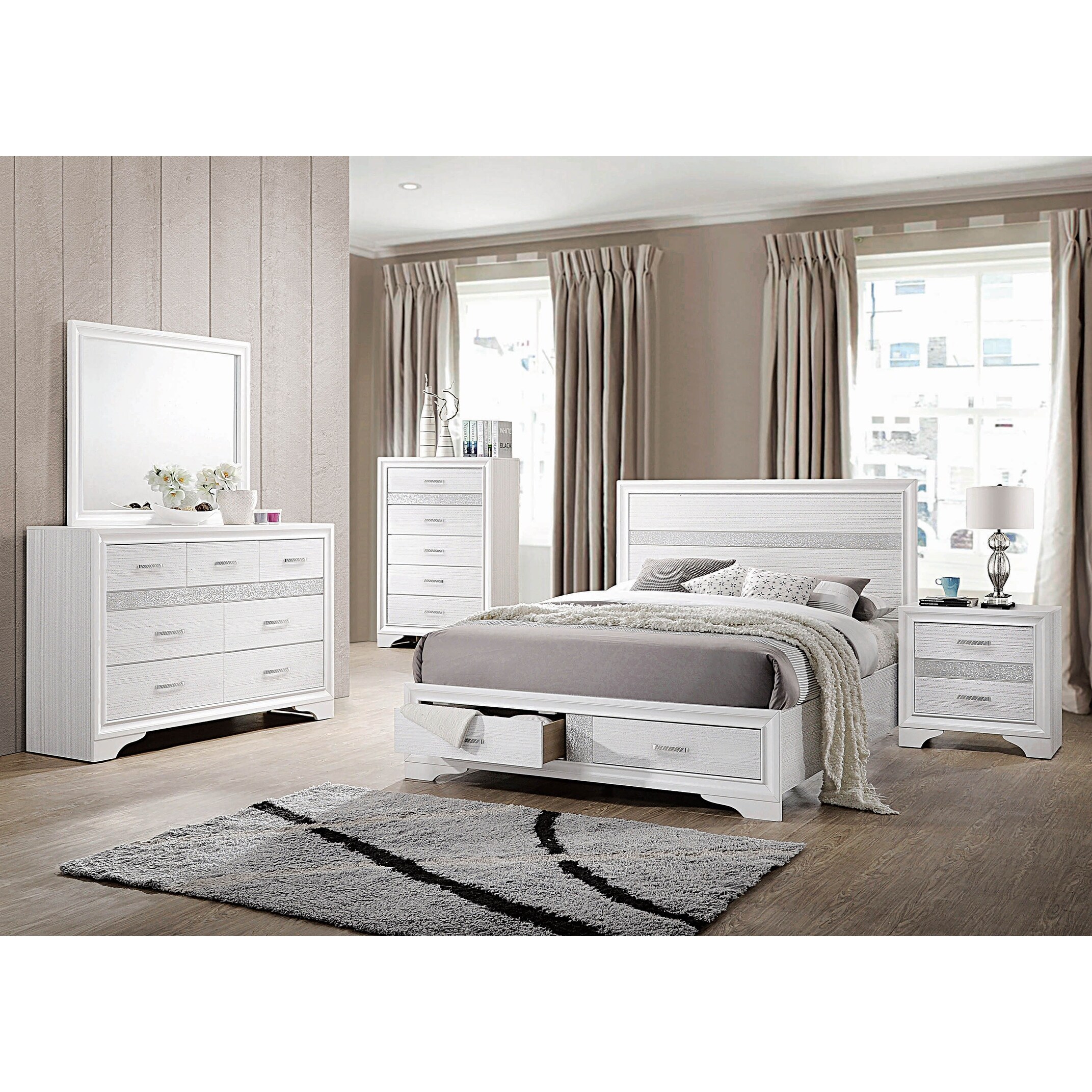 Corbin 3-piece Storage Bedroom Set with 2 Nightstands - - 35553469