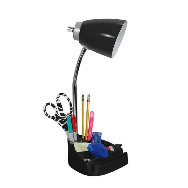 Limelights Gooseneck Organizer Desk Lamp with Tablet Stand Book Holder and USB port