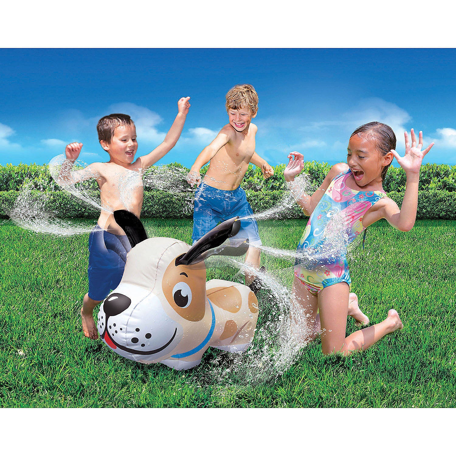 Banzai Inflatable Wiggle Waggle Sprinkling Pup Pool Toy