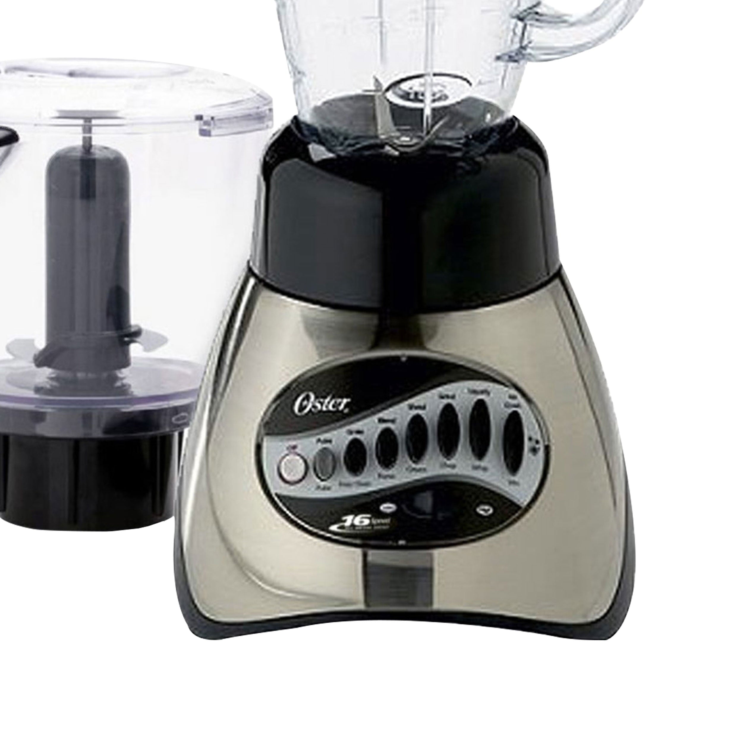 Classic Series 16-Speed Blender Plus Food Chopper, Glass Jar, Brushed Nickel