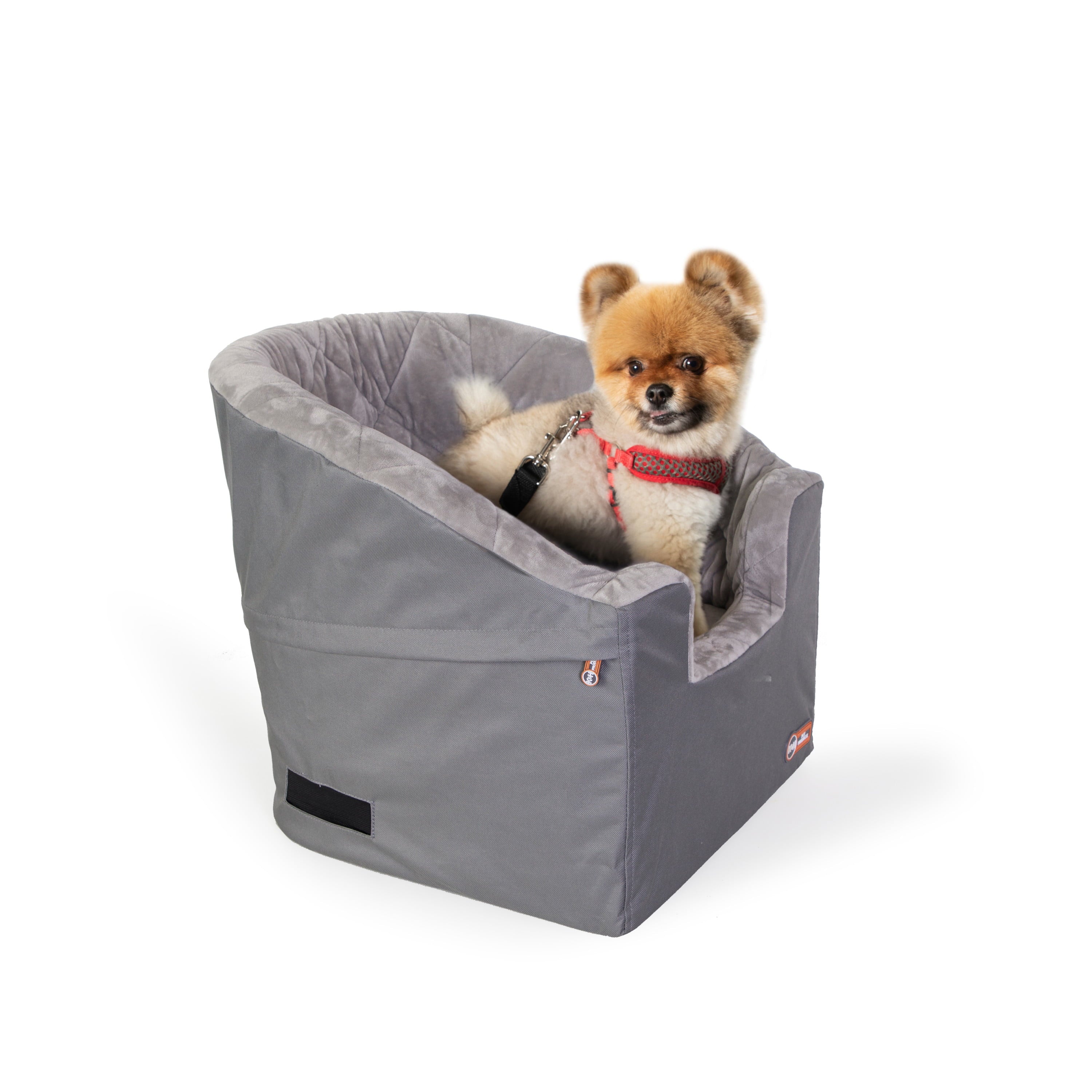 KandH Pet Products Bucket Booster Dog Car Seat Knockdown Gray/Gray Small