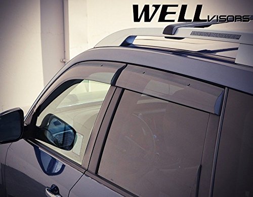 WellVisors Side Window Wind Deflector Visors - Subaru Forester 2009 2010 2011 2012 2013 Premium Series