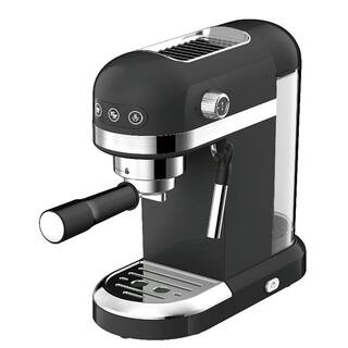 Edendirect 1350-Watt 2-Cup Black Espresso Machine 20-Bar Compact Coffee Maker with Milk Frother Steam Wand and 1.4 l Water Tank GBKXYGCF20D