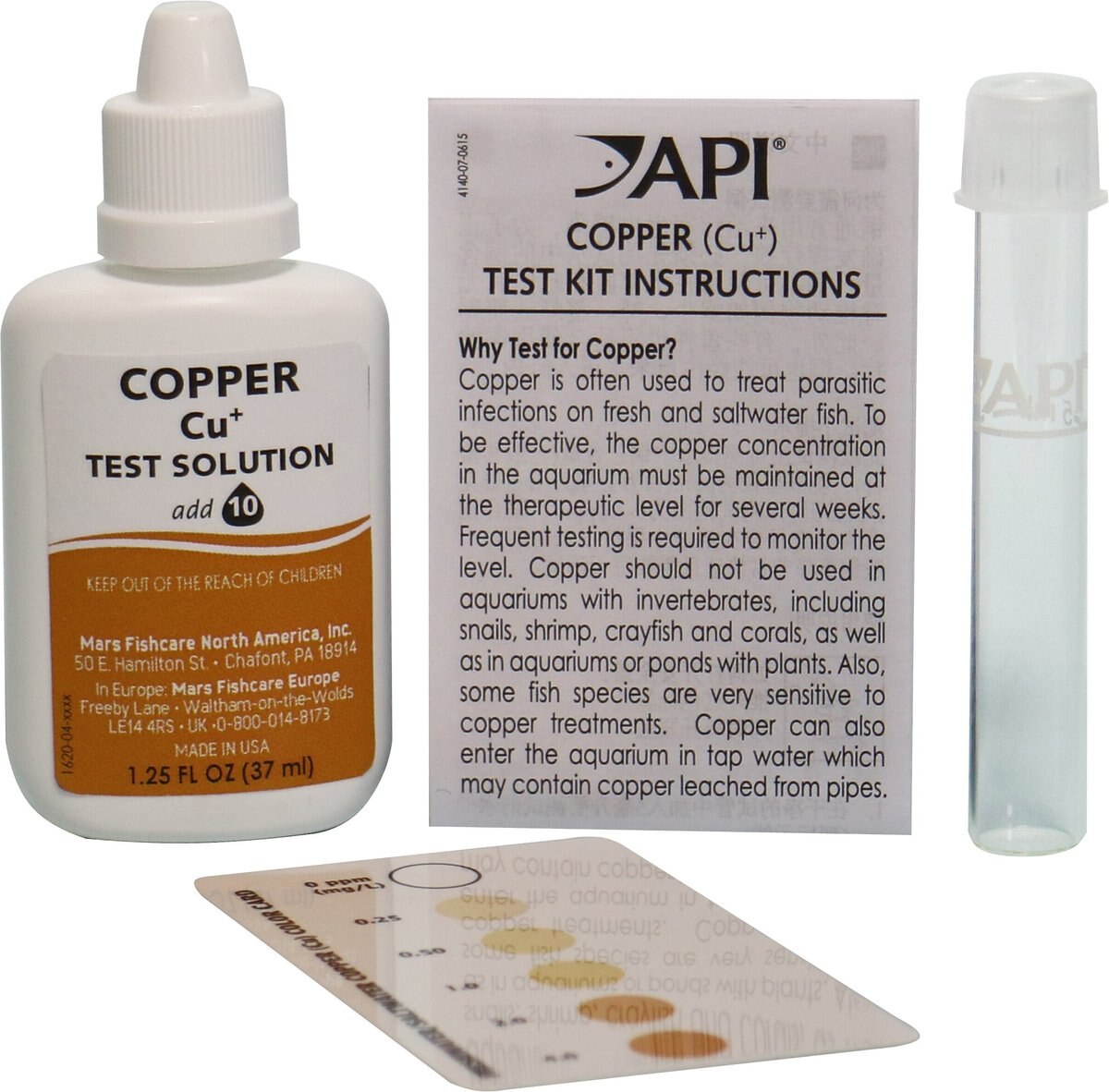 API Copper Cu+ Freshwater and Saltwater Aquarium Test Kit