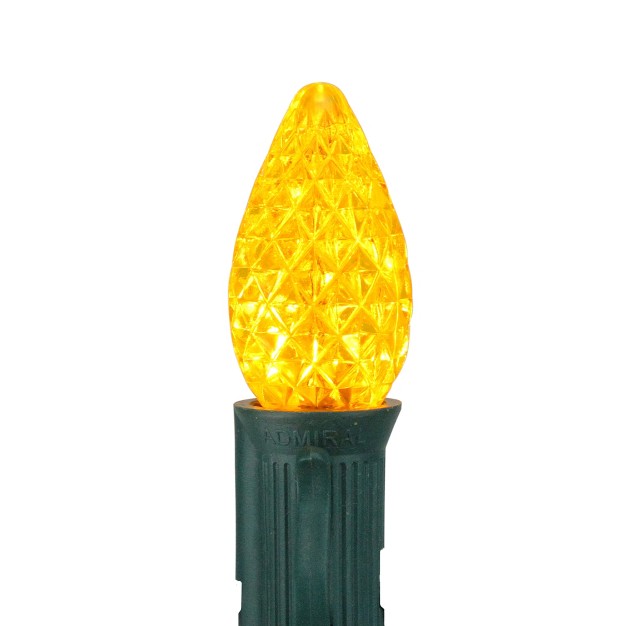 Northlight Pack Of 25 Faceted Led C7 Yellow Christmas Replacement Bulbs