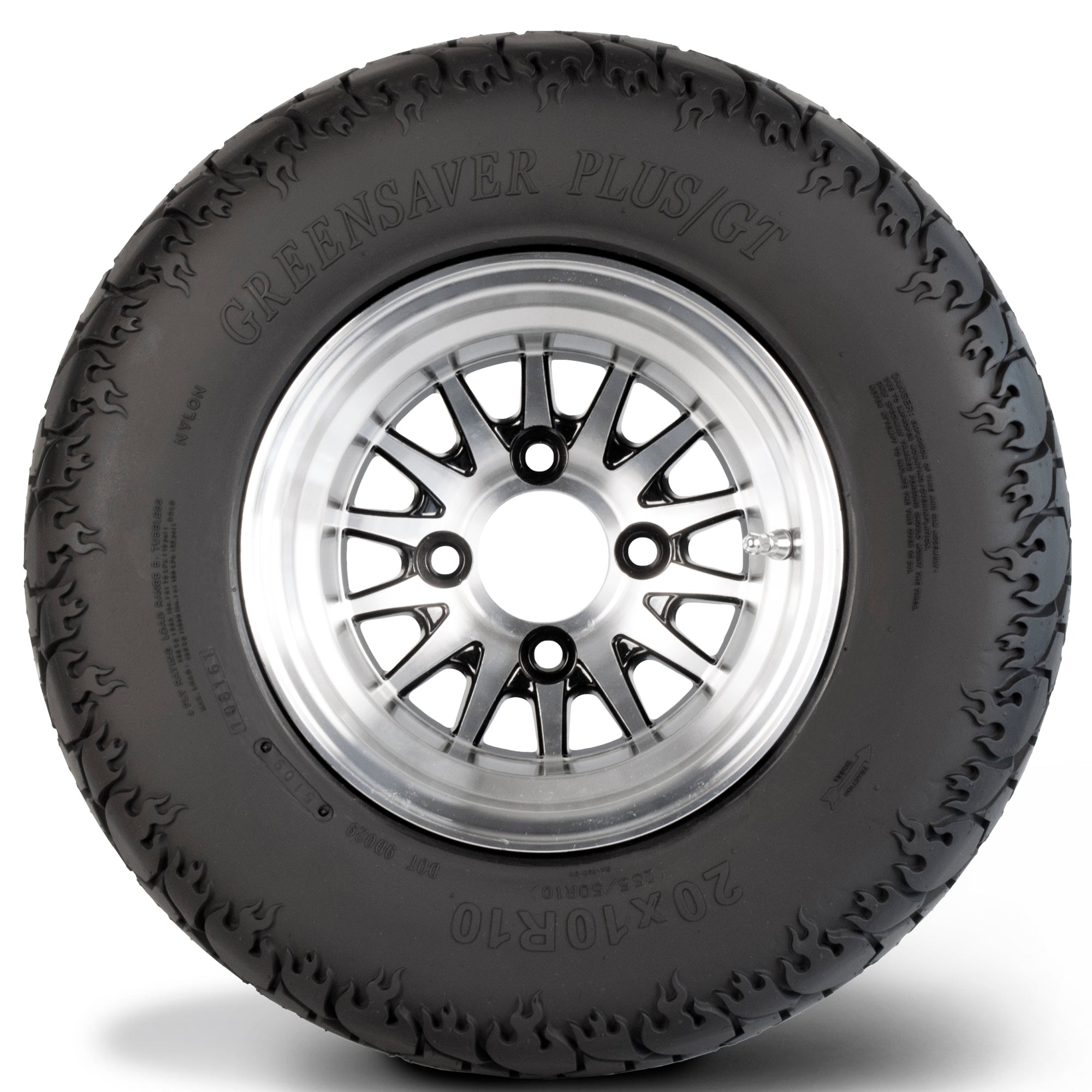 Greenball Greensaver 215/35R12 Plus GT Performance Radial 4-Ply Rated Golf Cart Tire; 1 Tire， No Wheel