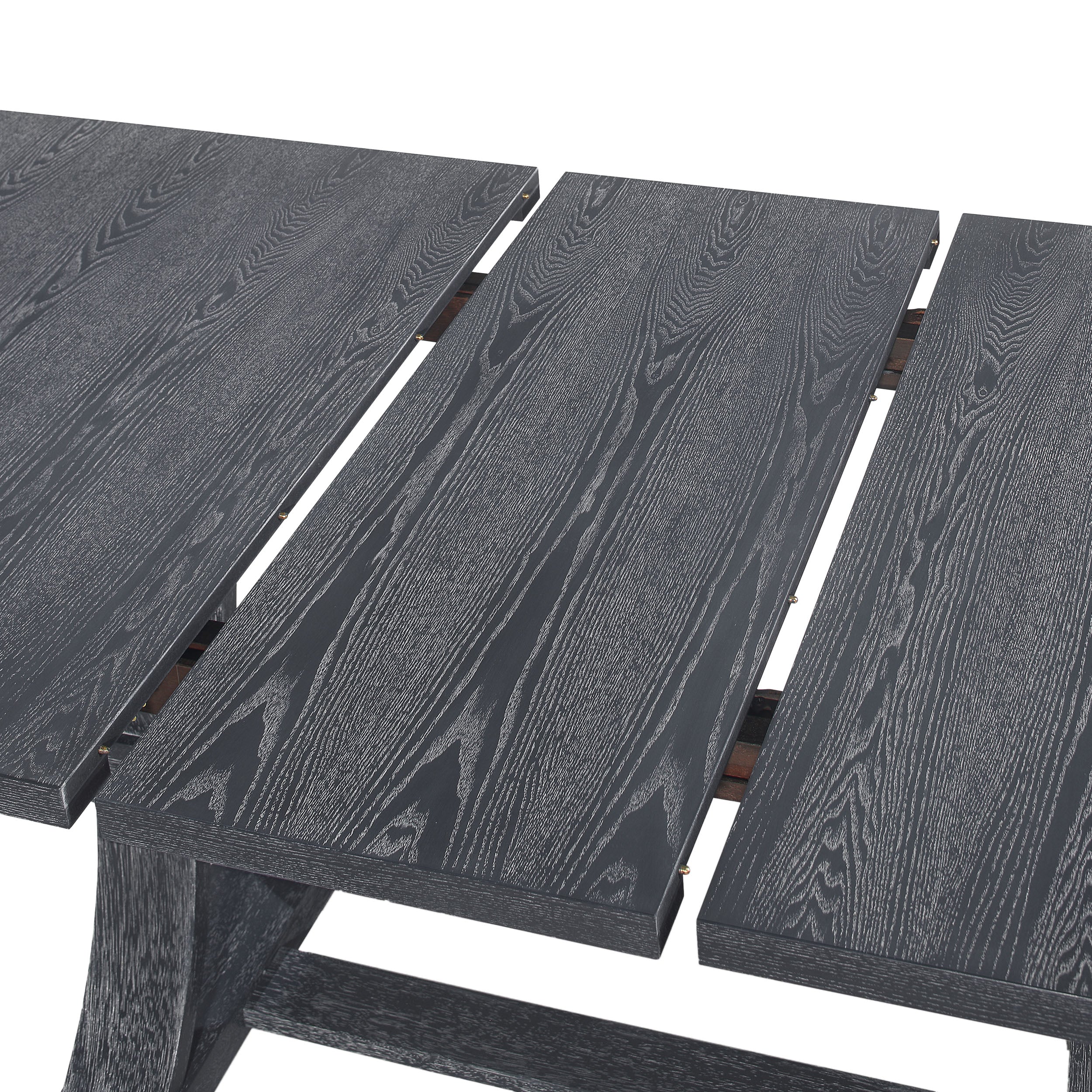 Luoma Rustic Wood Expandable Dining Table