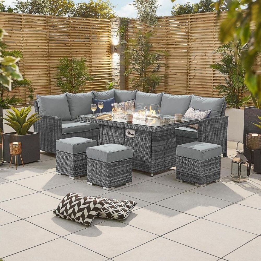 None 6 Piece Wicker Patio Conversation Set with Cushions