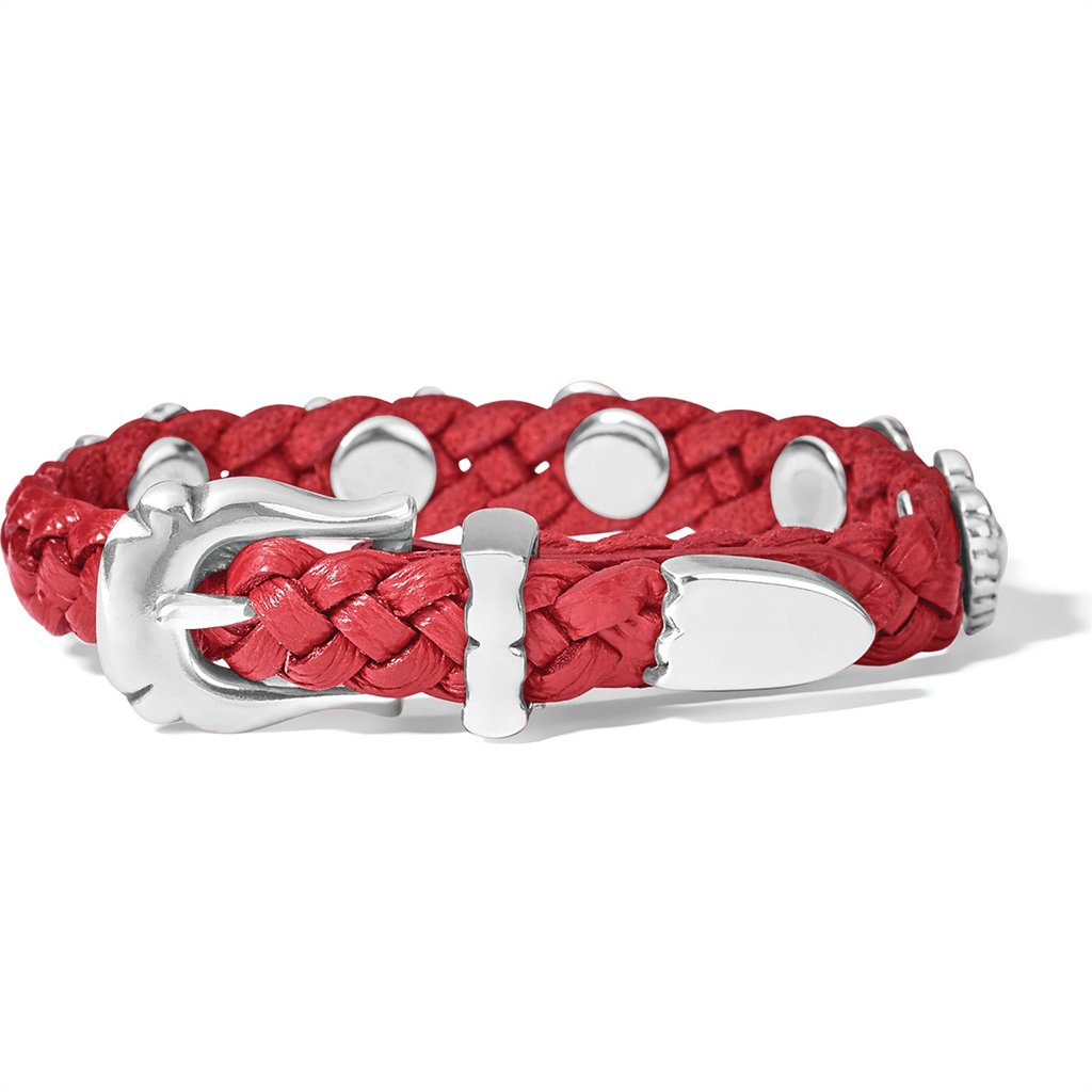 Brighton  Roped Heart Braid Bandit Bracelet in Lipstick