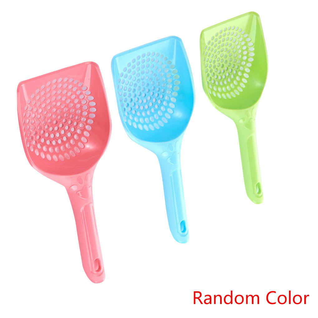 3PCS Random Color PP Pet Kitten Litter Sands Shovel Scoop Larger Size Cleaning Pick Up Tool Pets Supplies